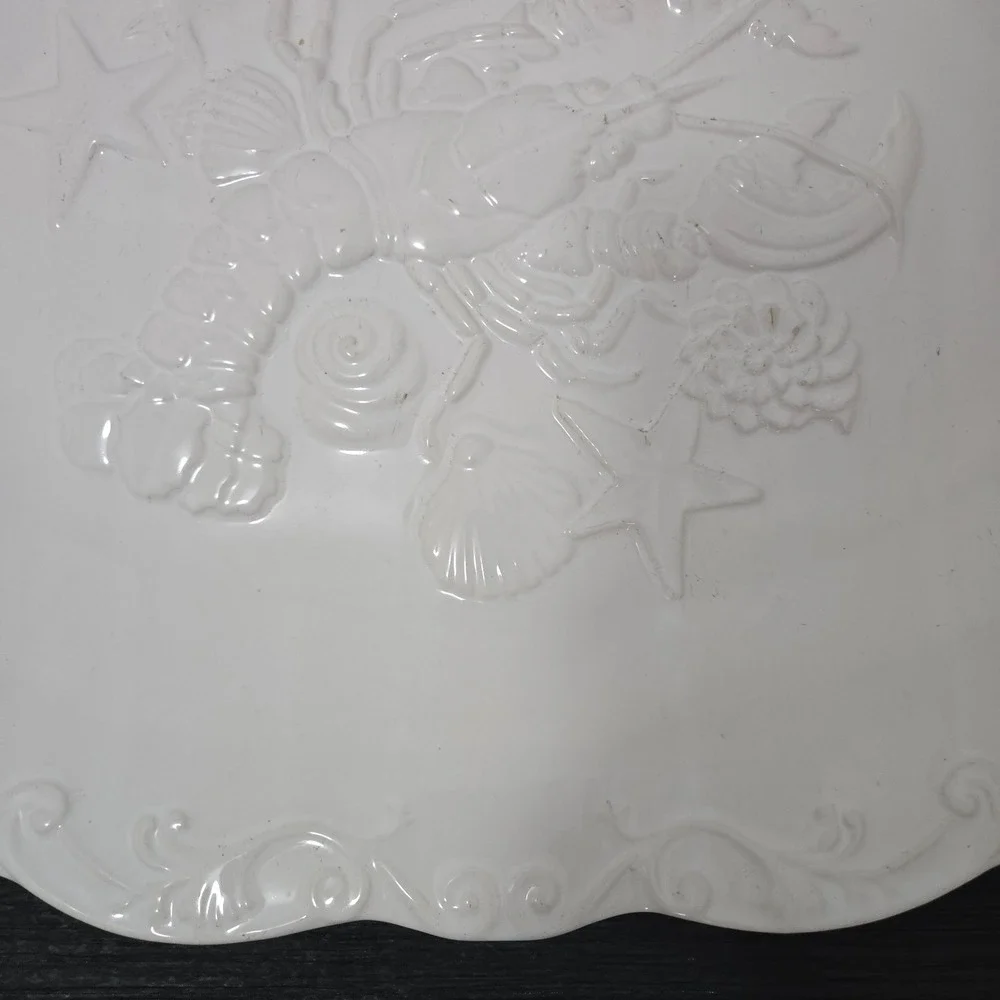 Sanor Ceramica Portugal White Lobster Serving Platter 19